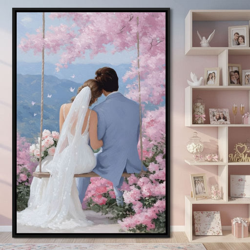 Wedding Vows Under Blossom Skies Canvas Print