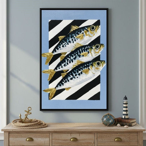 Golden Finned Trio of Tides Canvas Print
