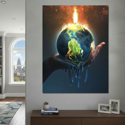 Holding the Earth - NicheCanvas