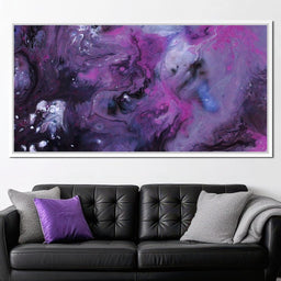 Abstract Purple & Black Canvas - NicheCanvas