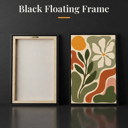 Daisy Maps For A Gentle Planet - TooplesArt - Black Floating Frame back and front