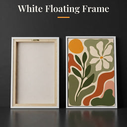 Daisy Maps For A Gentle Planet - TooplesArt - White Floating Frame back and front