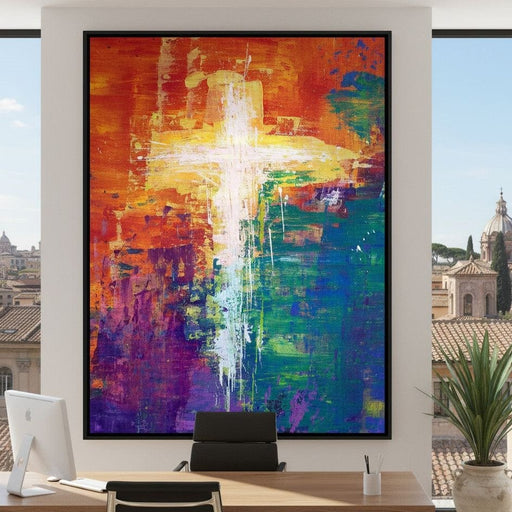 Abstract Cross Canvas Print