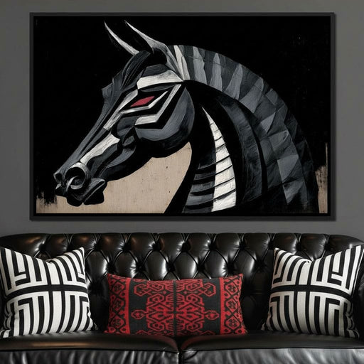 Iron Equine Spirit Descent Canvas Print