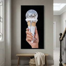 Disco Cone Silver Pop Delight - entry hall mockup