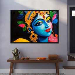 Divine Blue Muse of Krishna - entry hall mockup