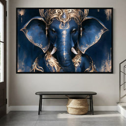 Divine Radiance of the Elephant Deity - entry hall mockup