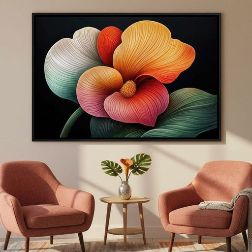 Petals That Dream in Neon - TooplesArt Canvas Print