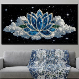 Celestial Lotus over Starlit Cloud