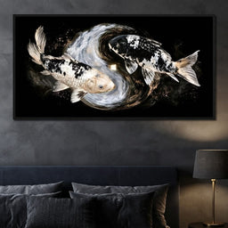 Duality of the Flowing Tides - bedroom mockup