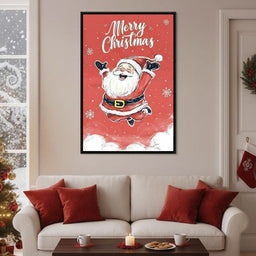 Joyful Santa Snowfall Holiday