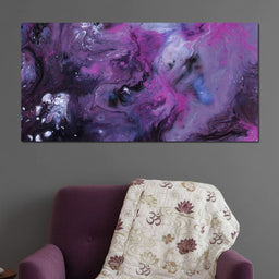 Abstract Purple & Black Canvas - NicheCanvas