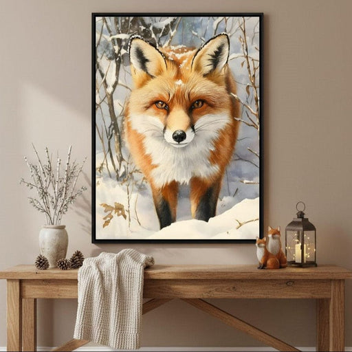 Winter Fox Glance of Quiet Wild Canvas Print