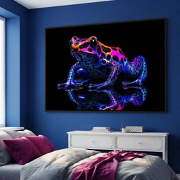 Electric Dart Frog - TooplesArt - room mockup 3