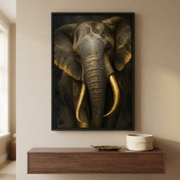 Elephant Gilded Wisdom - room mockup 6
