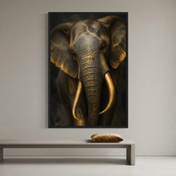 Elephant Gilded Wisdom - room mockup 9