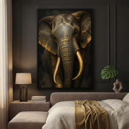 Elephant Gilded Wisdom - room mockup 11
