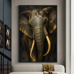 Elephant Gilded Wisdom - room mockup 12