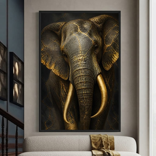 Elephant Gilded Wisdom Canvas Print