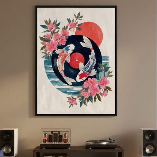 Koi Lotus Vinyl Sundreams Canvas Print