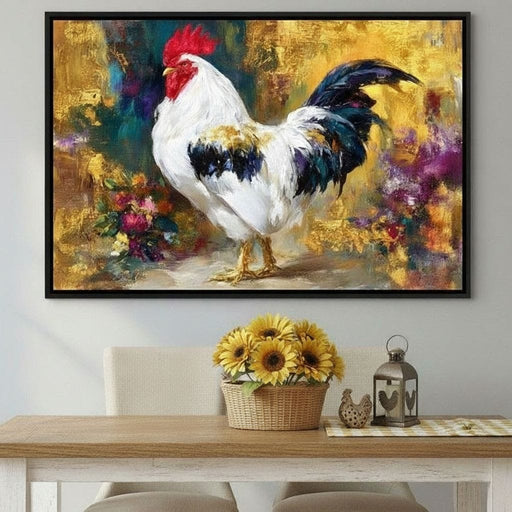 Regal Rooster Gold Radiance - Neal Hackett Canvas Print
