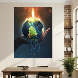 Holding the Earth - NicheCanvas