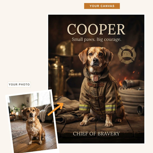The Firefighter Pet Canvas Print
