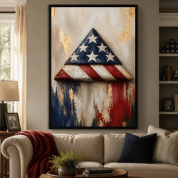 Folded Honor Beneath Gold Leaf - room mockup 1