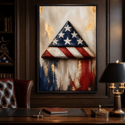 Folded Honor Beneath Gold Leaf - room mockup 2
