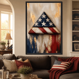 Folded Honor Beneath Gold Leaf - room mockup 6