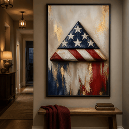 Folded Honor Beneath Gold Leaf - room mockup 7