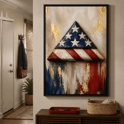 Folded Honor Beneath Gold Leaf - room mockup 8