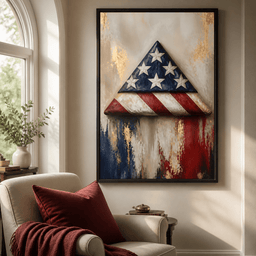 Folded Honor Beneath Gold Leaf - room mockup 9