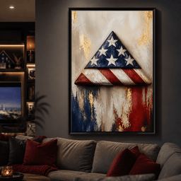Folded Honor Beneath Gold Leaf - room mockup 11