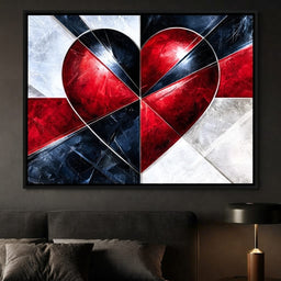 Fractured Pulse of Passion - bedroom mockup