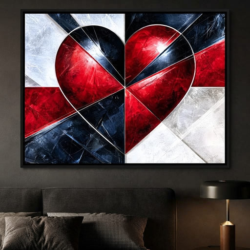 Fractured Pulse of Passion Canvas Print