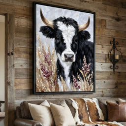 Highland Cow Meadow Portrait