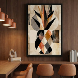 Geometric Still Life of Tropical Pineapple - room mockup 2