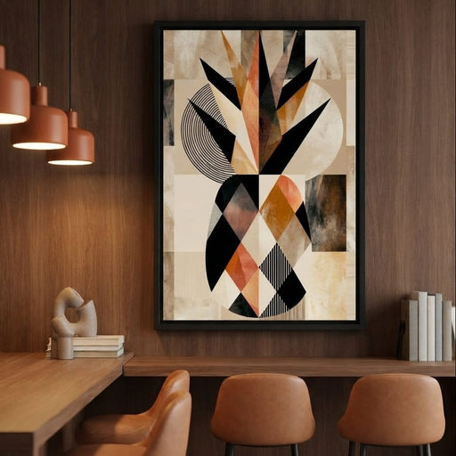 Geometric Still Life of Tropical Pineapple Canvas Print