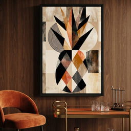 Geometric Still Life of Tropical Pineapple - room mockup 5