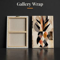 Geometric Still Life of Tropical Pineapple - Gallery Wrap back and front