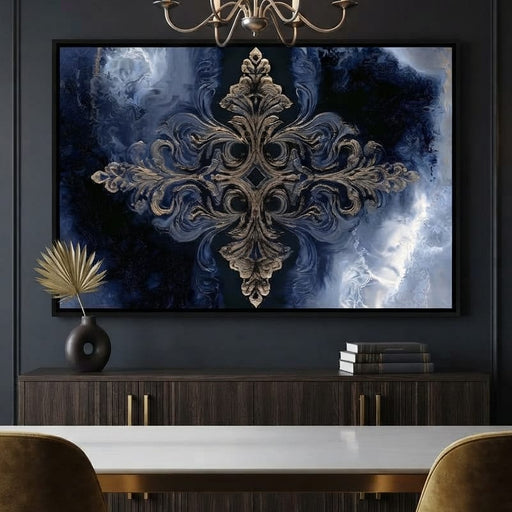 Gilded Blue Reverie Canvas Print
