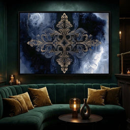 Gilded Blue Reverie - room mockup 8