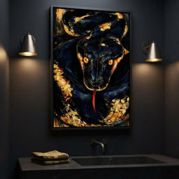 Gilded Coil Of Midnight Power - room mockup 10