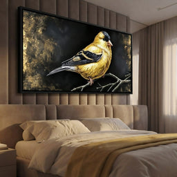Gilded Feather Stillness - room mockup 2