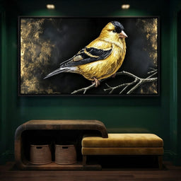Gilded Feather Stillness - room mockup 3