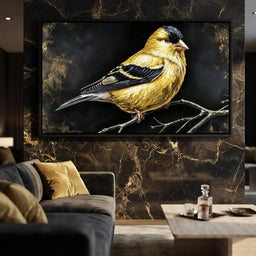 Gilded Feather Stillness - room mockup 6