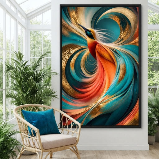 Gilded Flight Of The Radiant Plume Canvas Print