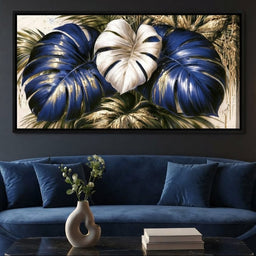 Gilded Foliage Under Midnight Light - room mockup 1