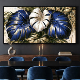 Gilded Foliage Under Midnight Light - room mockup 3